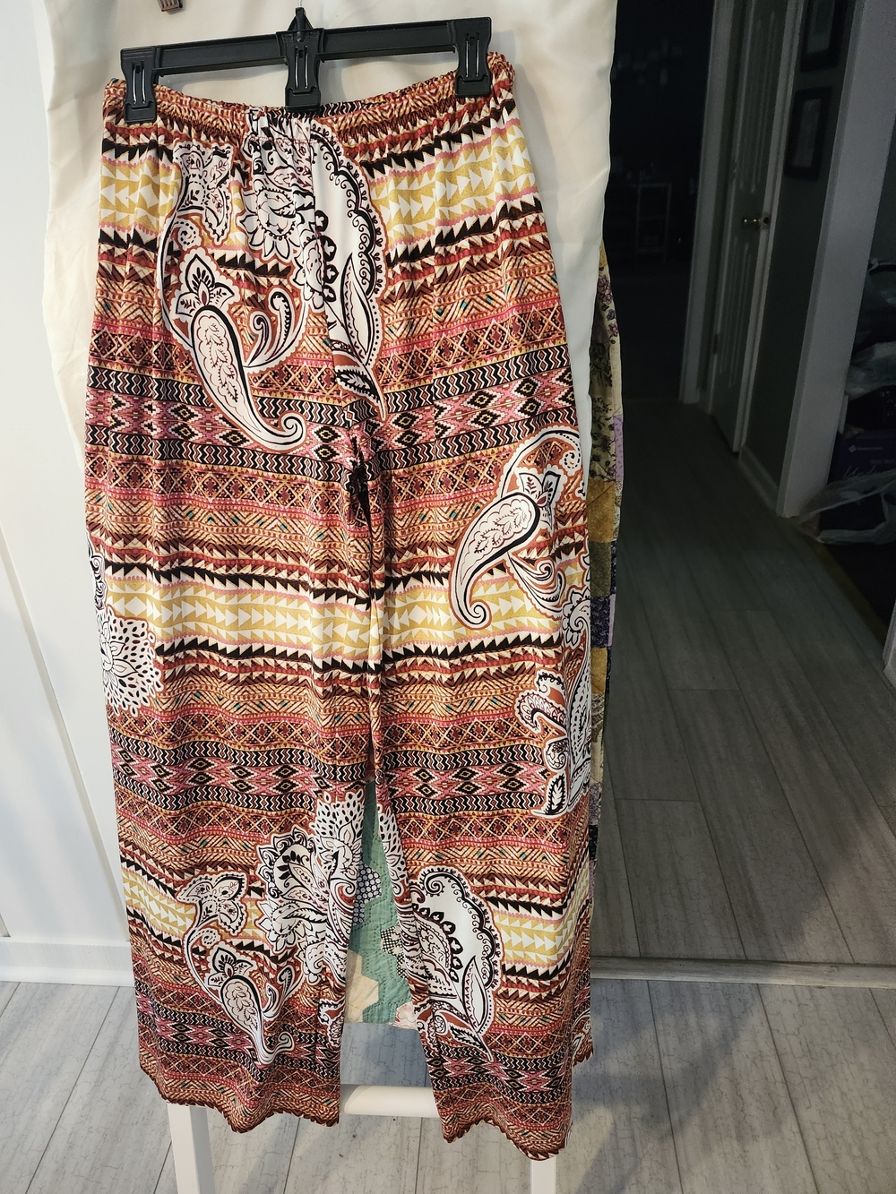 Boho Paisley Wide-Leg Women’s Pants - Multicolor